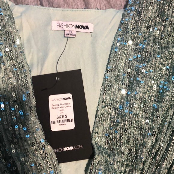 Sexy Sequin Green Dress for night out - Picture 3 of 6